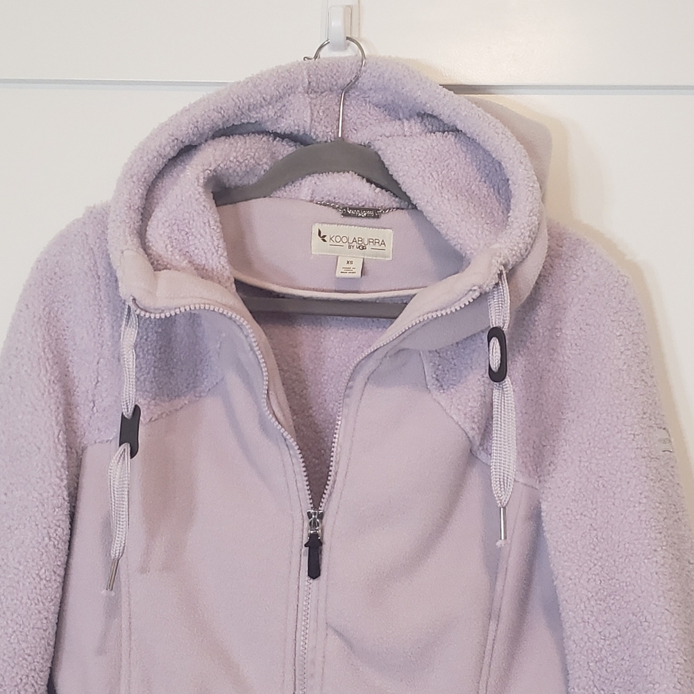 Koolaburra By Ugg Hooded Bonded Fleece Jacket Inner Cinch Waist Size XS … - Picture 4 of 16